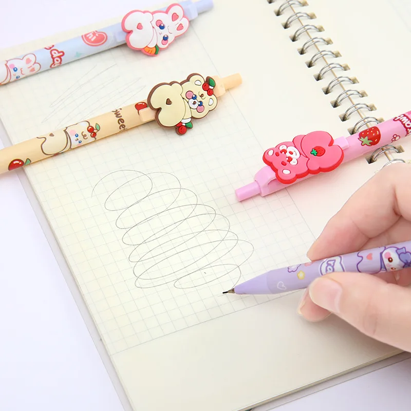 36 бр./лот механичен молив Kawaii Rabbit Bear сладък 0,5 мм за рисуване Автоматична писалка за писма, канцеларски материали, ученически пособия3