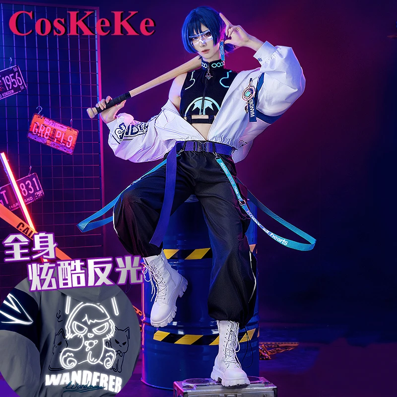 CosKeKe Wanderer/Скарамуш Cosplay Genshin Impact Costume Enginery Тежка Промишленост Модни Красивите Костюми за Ежедневието на S-XL Нова2