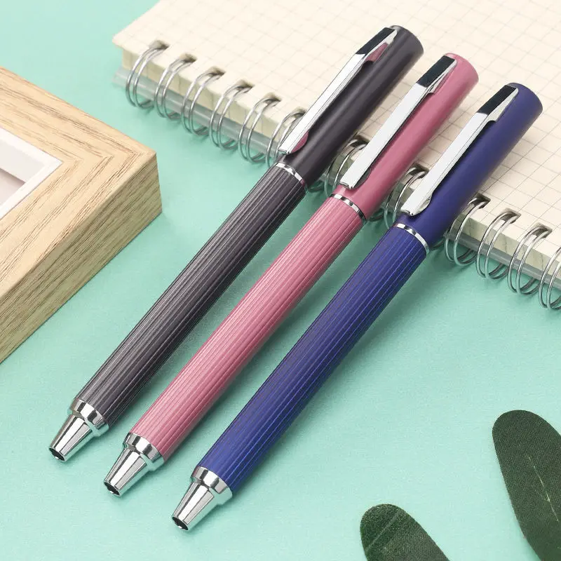 Луксозна писалка, метална чернильная дръжка прибиращ се EF / F съвет, розово конвертор, пълнител, канцеларски материали, за бизнес, учебни пособия2