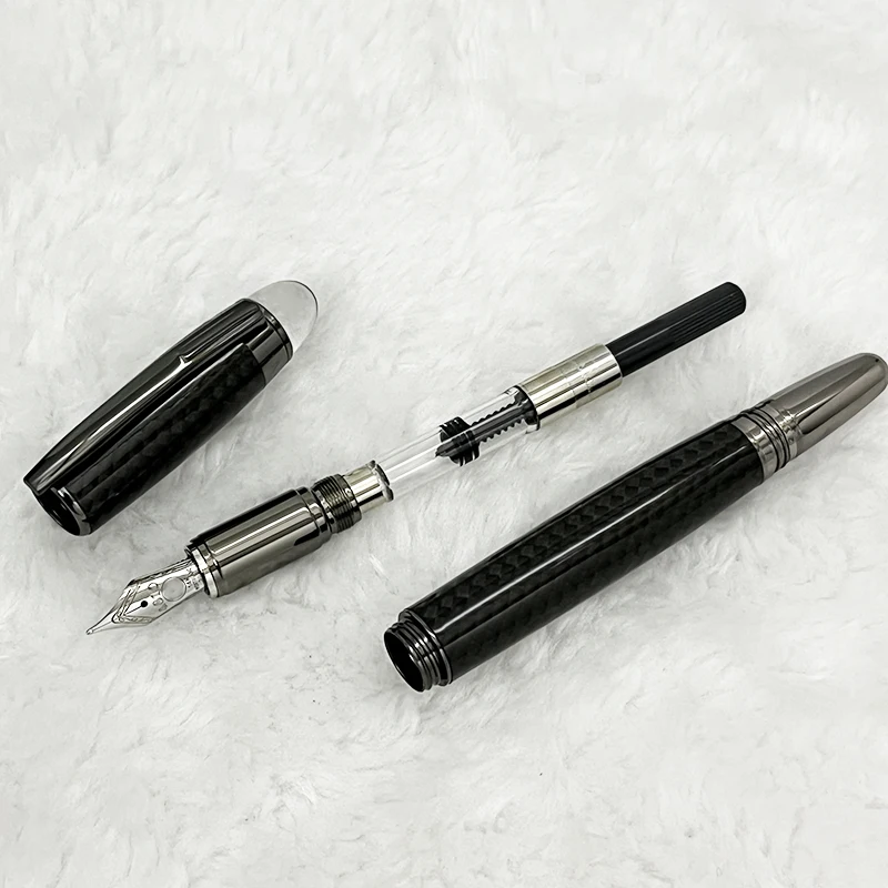 Луксозна химикалка химикалка-rollerball от въглеродни влакна MB Black с фонтан5