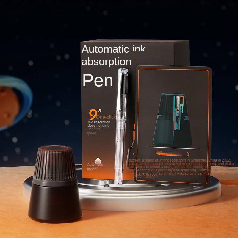 Писалка с автоматично да се влее мастило Прозрачна химикалка Автоматична писалка за студенти-каллиграфов Дръжка за начинаещи е на разположение1