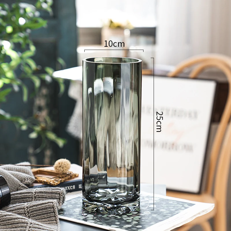 Скандинавски прост творчески лампа, луксозна прозрачна бутилка с резба за вода, маса за дневна, луксозна украса на дома, художествени вази4
