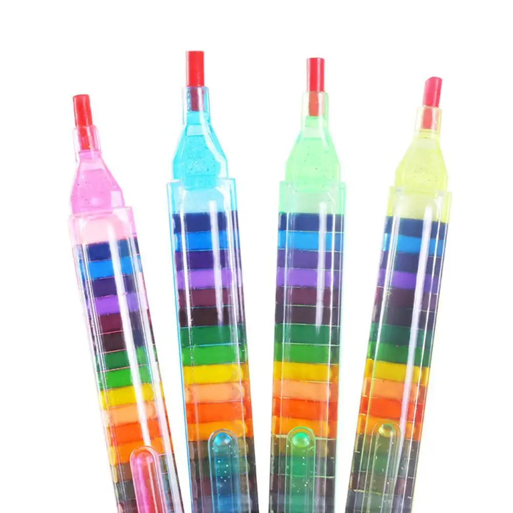 1 бр. креативни цветни моливи 20 цвята, студентски детска писалка за рисуване на графити, двигателят е с мазителна пастел, развитие играчка4