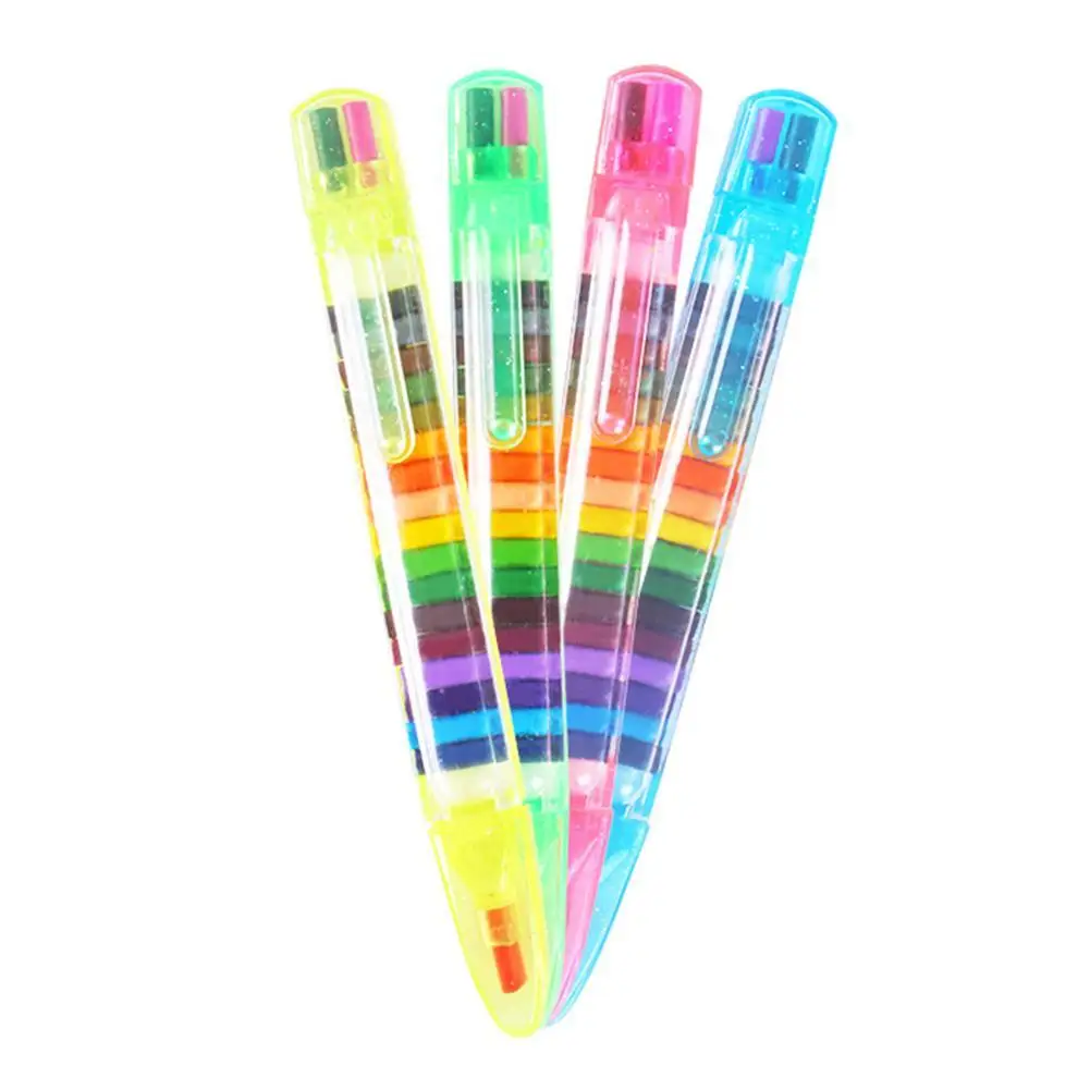 1 бр. креативни цветни моливи 20 цвята, студентски детска писалка за рисуване на графити, двигателят е с мазителна пастел, развитие играчка5