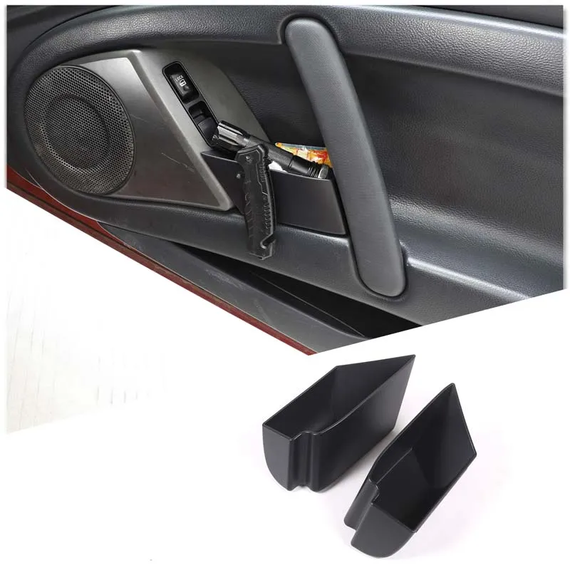 ABS черна за Mitsubishi Eclipse 2006-2011, кутия за съхранение на вратата на колата, вратата подлакътник, дръжка, контейнер, държач за тава, автомобилни аксесоари0