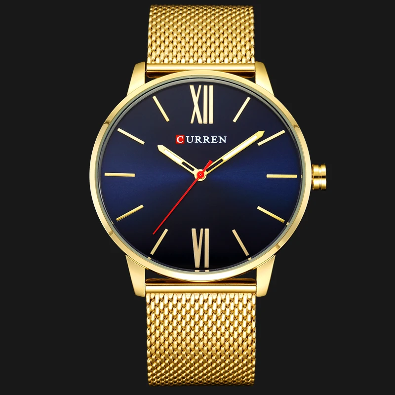 Мъжки часовници Най-добрата марка на Луксозни CURREN Модерен бизнес военните кварцов ръчен часовник Водоустойчив мъжки часовник Златен Relogio Masculino1