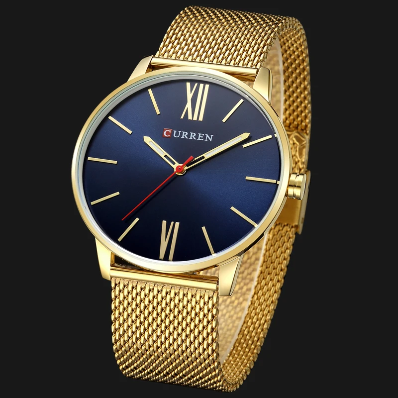 Мъжки часовници Най-добрата марка на Луксозни CURREN Модерен бизнес военните кварцов ръчен часовник Водоустойчив мъжки часовник Златен Relogio Masculino2