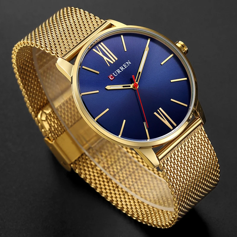 Мъжки часовници Най-добрата марка на Луксозни CURREN Модерен бизнес военните кварцов ръчен часовник Водоустойчив мъжки часовник Златен Relogio Masculino4