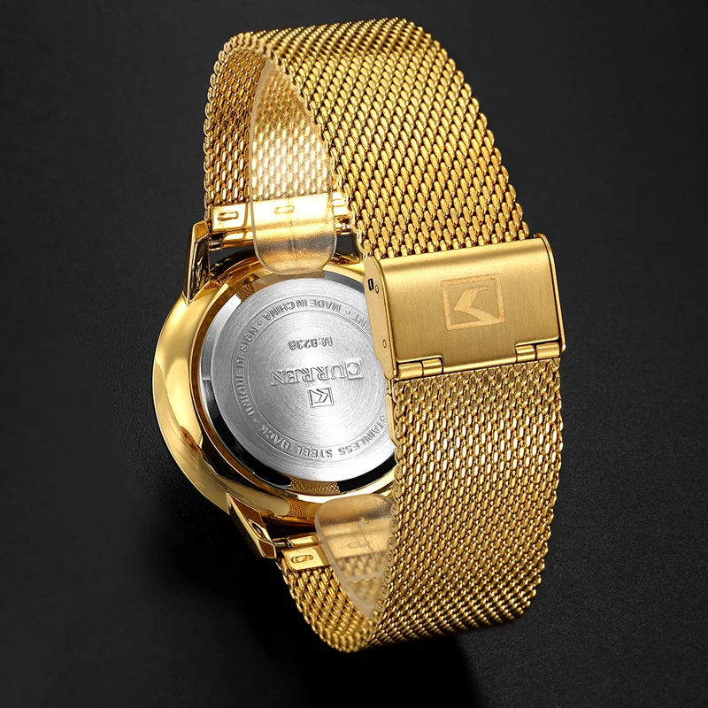 Мъжки часовници Най-добрата марка на Луксозни CURREN Модерен бизнес военните кварцов ръчен часовник Водоустойчив мъжки часовник Златен Relogio Masculino5
