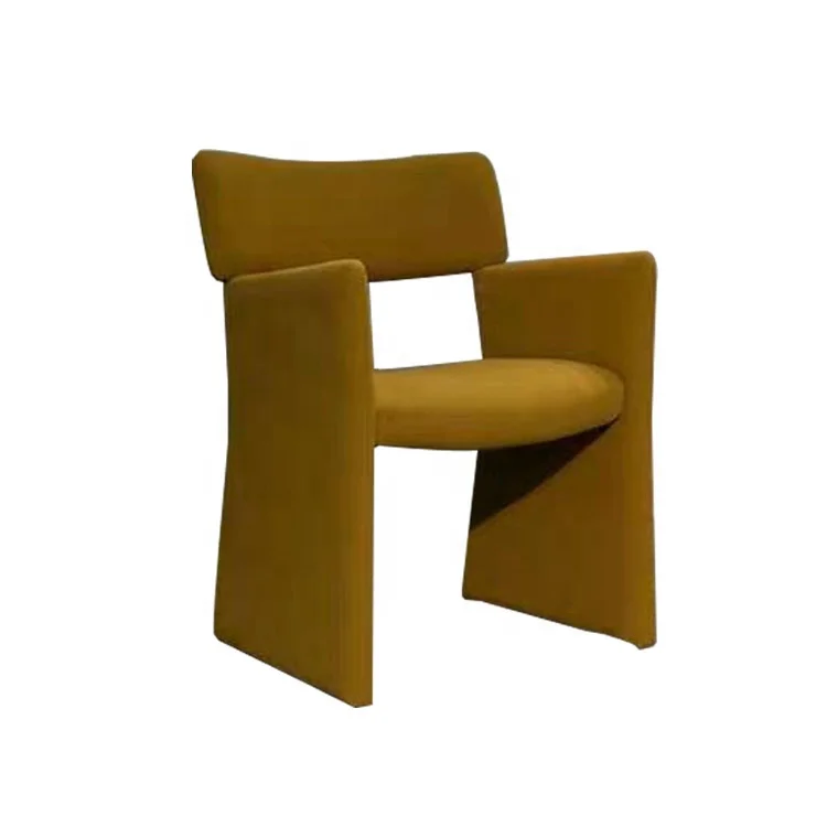 Модерно кресло с цветен акцент с висока облегалка за хола и специално за използване в хотела, бархатное ресторантско стол5