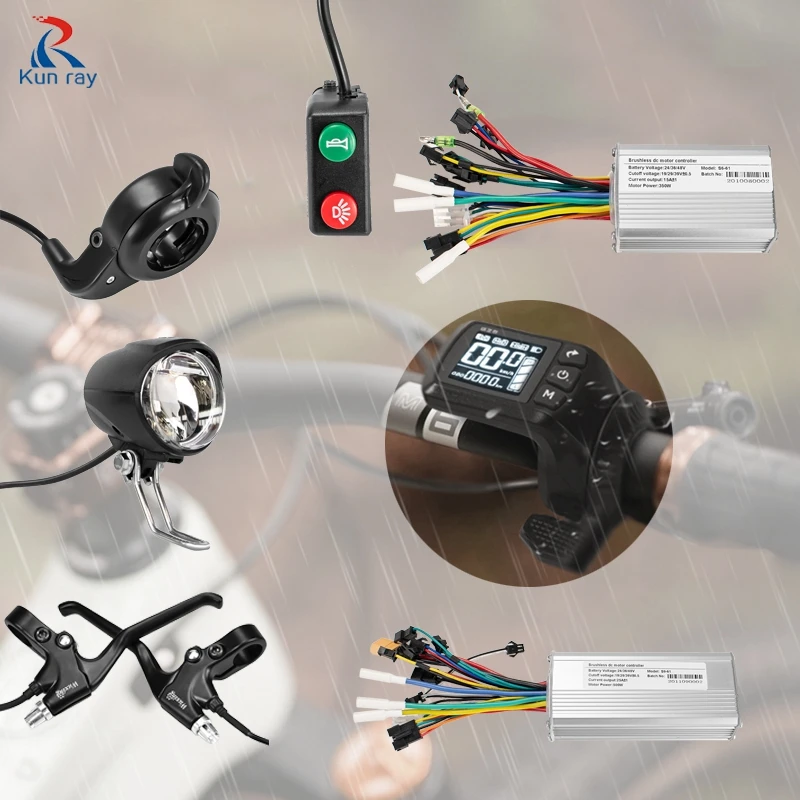 Дисплей Ebike с Контролер 24-48 250 W 350 W 500 W Електрически Скутер Дроссельная Клапата Стоп-Сигнал на Звуковия Преминете Аксесоари за Двигателя0
