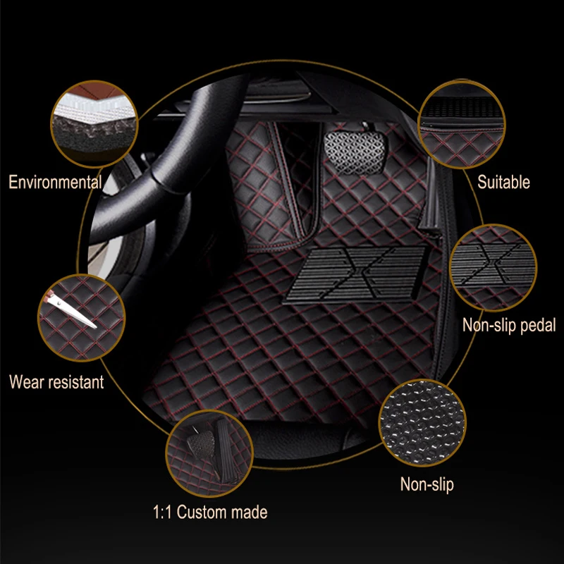 Автомобилни постелки за Nissan Navara D40 2010 2011 2012 2013 2014 2015 Детайли на интериора Подложки накладки за краката, Автомобилни аксесоари, Директен доставка4