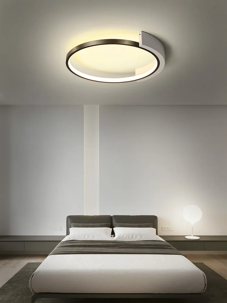 Led тавана лампа Модерна Проста спалня, кухня, трапезария, хол, кабинет, кръгло черно-бяло осветление за декорация на дома4