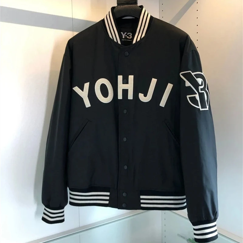 Година 3 Yohji Yamamoto в есенно-зимната ежедневни бейзболна тънък памучен яке, мъжки и женски универсален спортен топ0