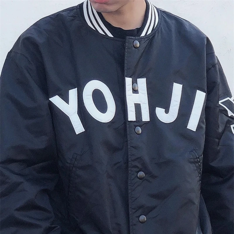 Година 3 Yohji Yamamoto в есенно-зимната ежедневни бейзболна тънък памучен яке, мъжки и женски универсален спортен топ4
