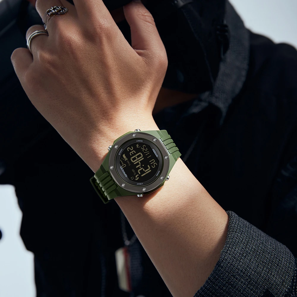 Нови многофункционални спортни часовници за мъже, led часовник с двойно време, военни електронни часовници, водоустойчиви мъжки часовници4
