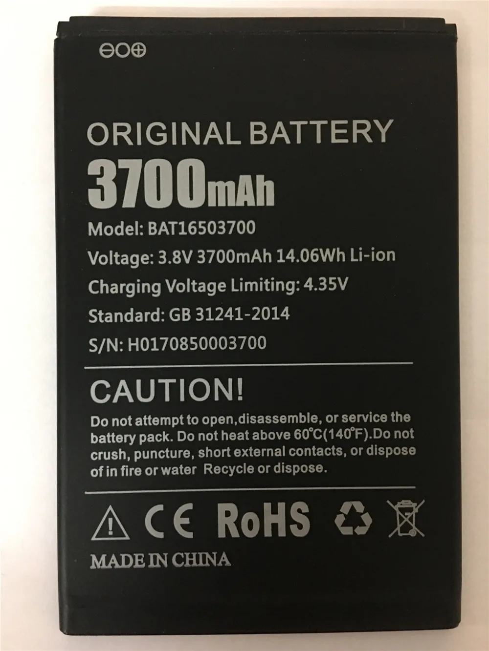 Оригинален нов батерия Doogee X7 Pro 3700 ма полимерна литиево-йонни батерии 3,8 за Doogee X7 BAT165037000