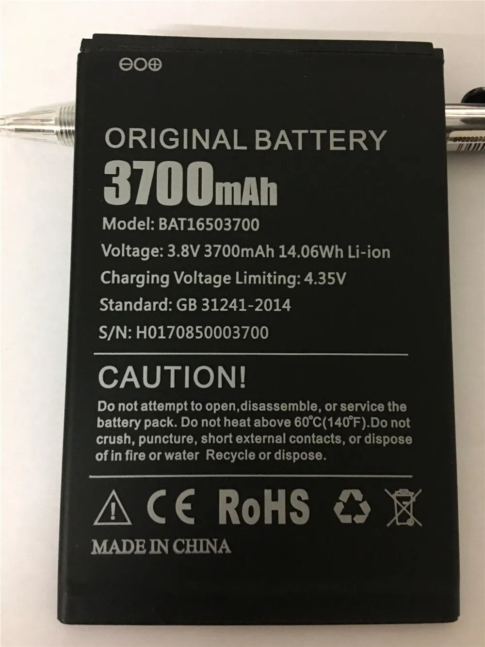 Оригинален нов батерия Doogee X7 Pro 3700 ма полимерна литиево-йонни батерии 3,8 за Doogee X7 BAT165037002
