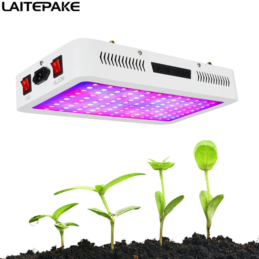 led лампа за отглеждане на зеленчуци TG1200W/1500 W/1800 W, двойна модел/чипс, пълен набор за отглеждане на стайни растения в палатка, в резултат на растежа0