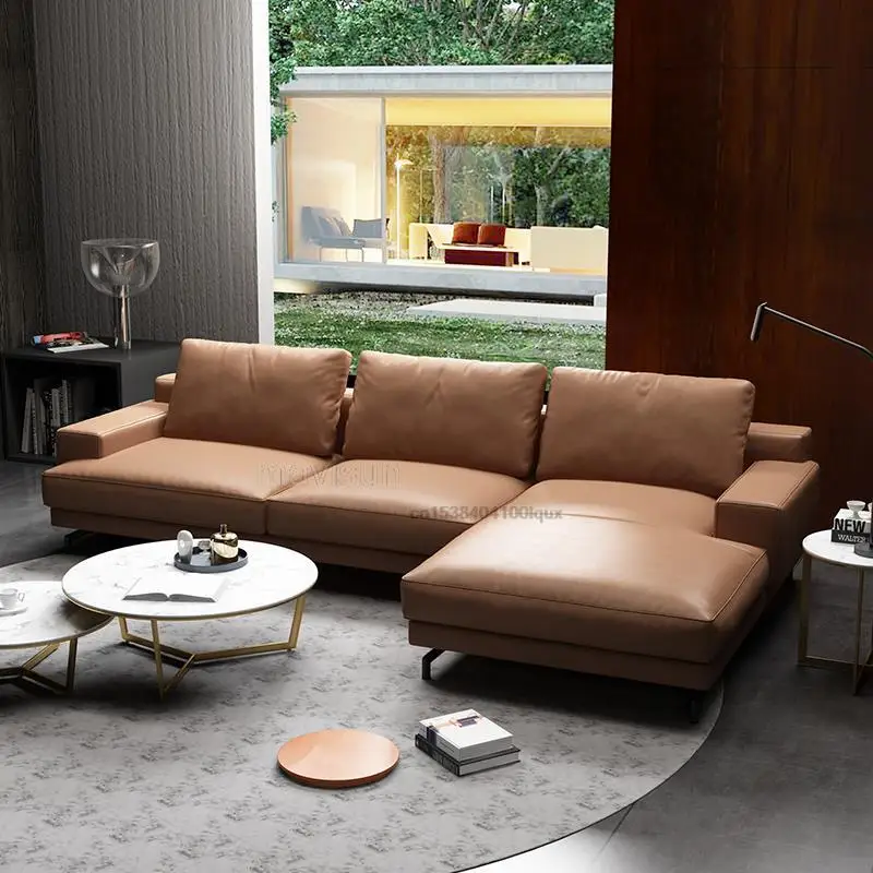 Голям апартамент, модерно обзаведен хол, творчески кожен диван, изработен по поръчка, релаксиращ минималистичен сватбен диван Wohnzimmer, мебели за дома, WXHYH2