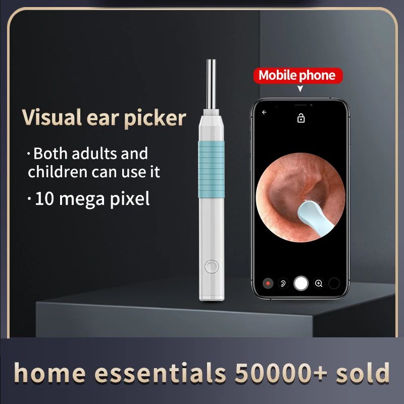WiFi ушное огледало, HD визуална ушна лъжица, интелигентен инструмент за ендоскоп, почистване на ушна кал, медицински ендоскоп, помещение за iPhone и Android5