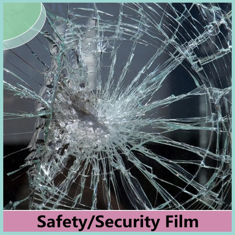 Защитно Фолио SUNICE с Дебелина 1,52x5 м, 12 MILS, Самозалепващи Прозрачни Прозорци Стъкло за домашна употреба, противоосколочная Защитно Фолио3