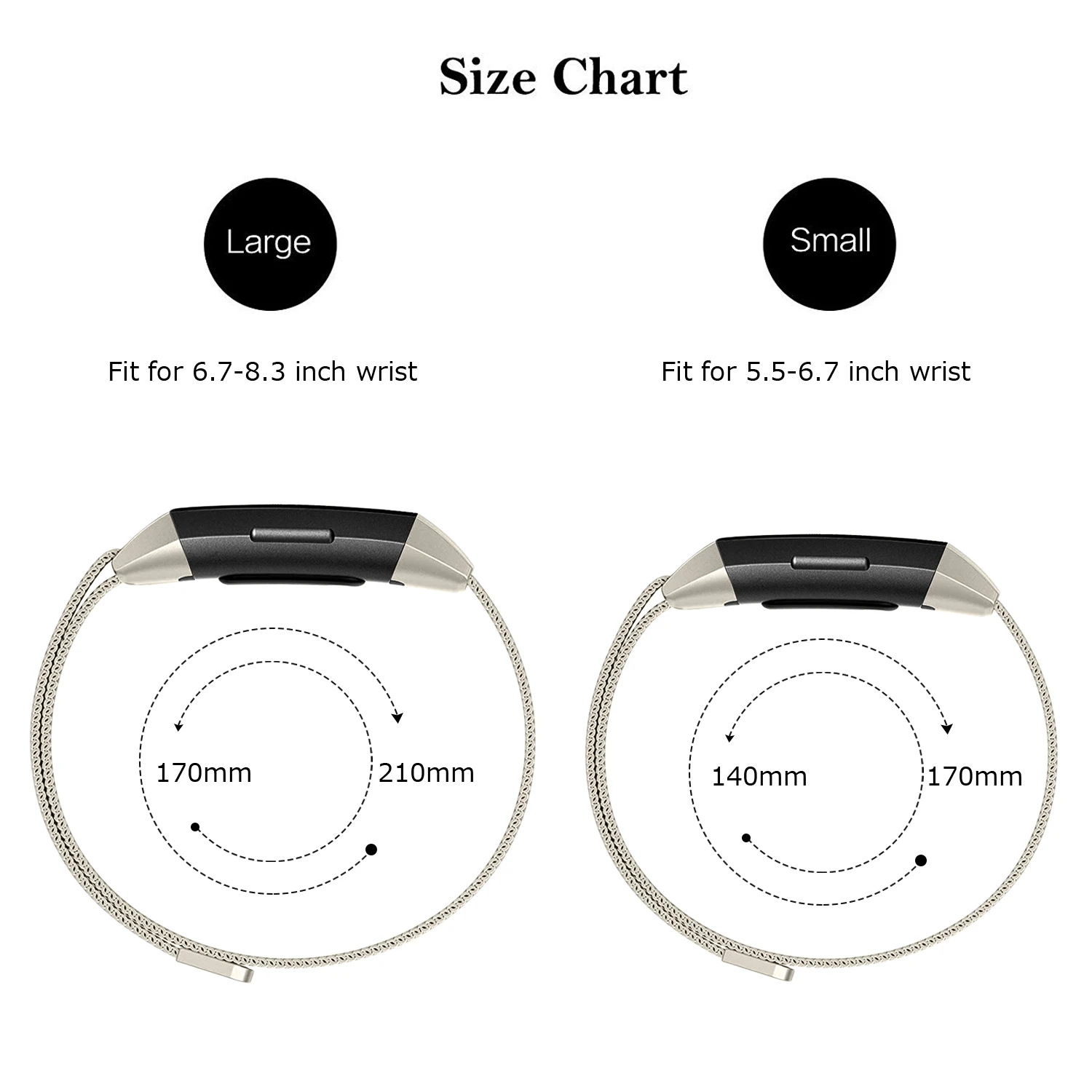 Метален магнитна каишка за часовник Fitbit Charge 3/Charge 4 Band, регулируем маншет за часа Fitbit Charge 3 SE, каишка за китката-гривна2