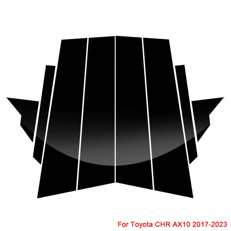 8 БР. Стикер Върху Централната Багажник Прозореца на Колата, PVC Панел, Фолио Против Надраскване За Toyota CHR VIOS AX10 XP150 2014-до Момента, Автоаксесоари2