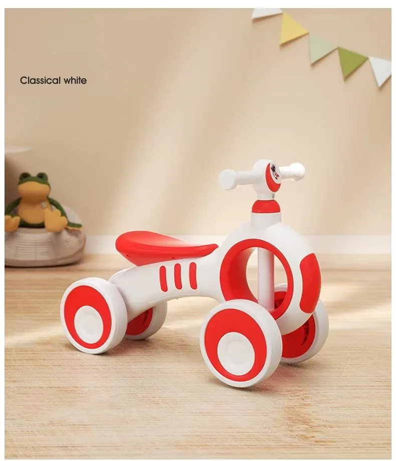 Детска балансировочная машина за деца 1-4 години без въртене на педалите, четырехколесный подвижен автомобил, скутер, подарък за момичета и момчета3