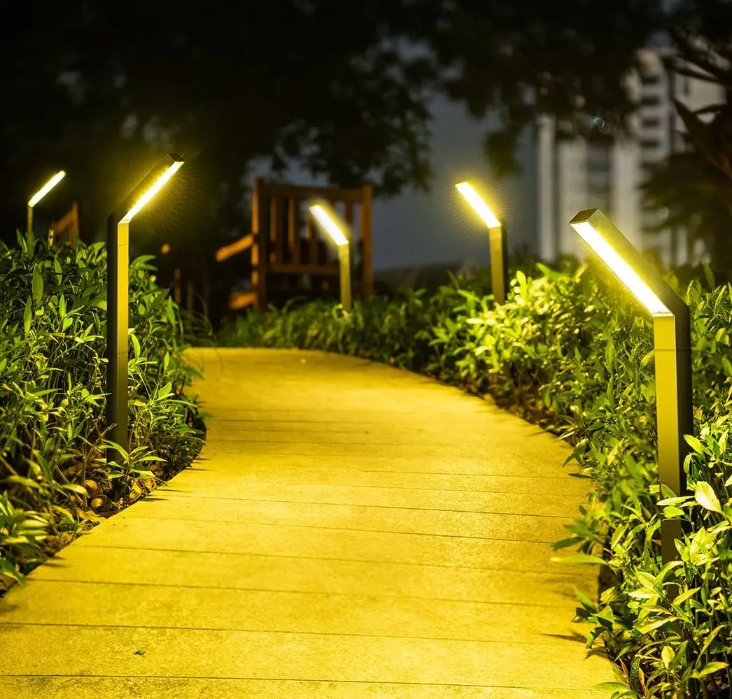 Слънчево осветление външен градина алуминиеви озеленяване на уличното осветление, подходящи за алеи, тротоари и тревни площи.1