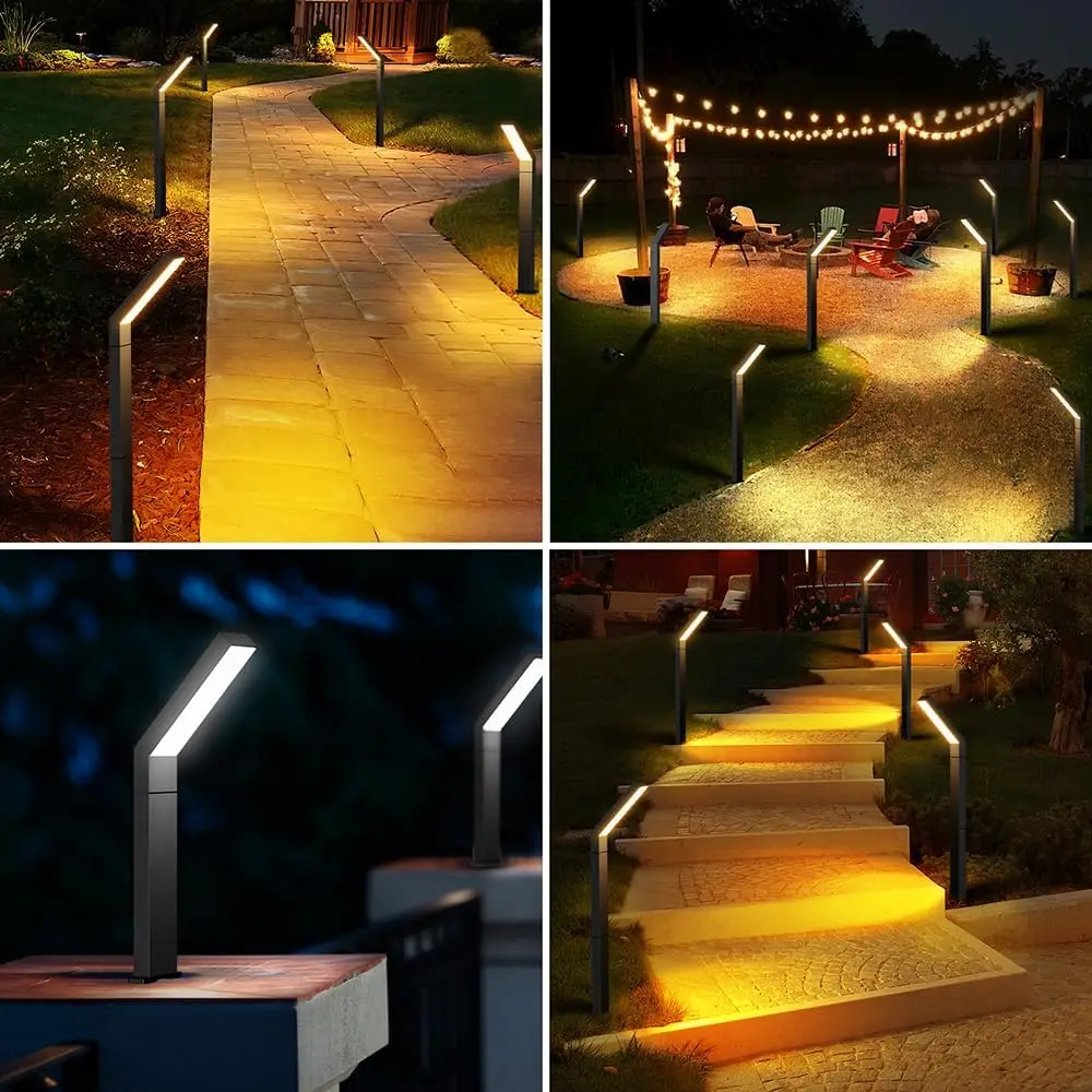 Слънчево осветление външен градина алуминиеви озеленяване на уличното осветление, подходящи за алеи, тротоари и тревни площи.4
