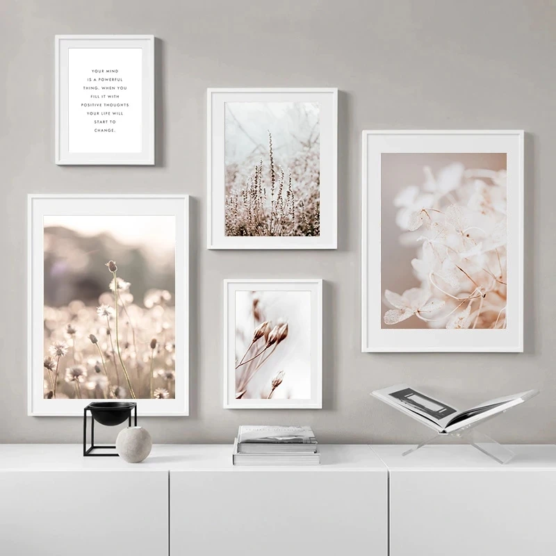Скандинавски плакат с растения и цветя, картина върху платно, зимния пейзаж в скандинавски стил, ботаническата принт, стенни художествена живопис, декорация на дома2