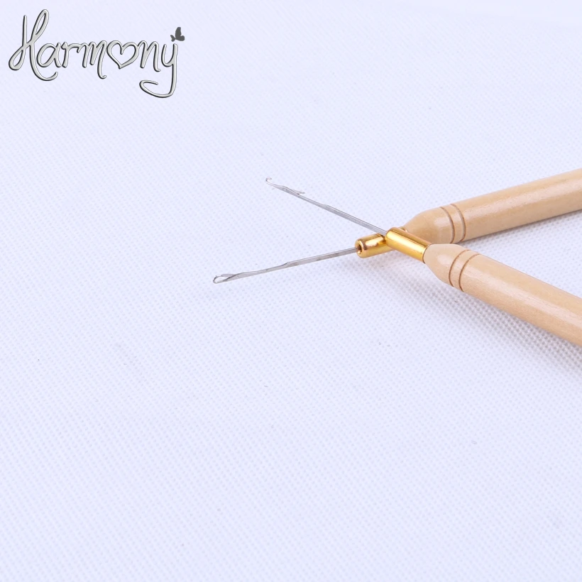 В присъствието на HARMONY, дървена дръжка, игла за изваждане/микро пръстени/контур, инструменти за удължаване на косата 60 бр./лот3