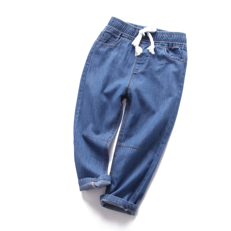 Лято-пролет, дънкови панталони за малки момчета, детски дрехи, ежедневни памучни детски панталони, дънкови облекла за момичета 2-6 години, синьо FY011634