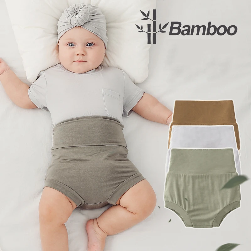 Бамбукови спортни панталони за новородено, меки дишащи шорти от бамбукова вискоза за момчета и момичета, летни дрехи унисекс0
