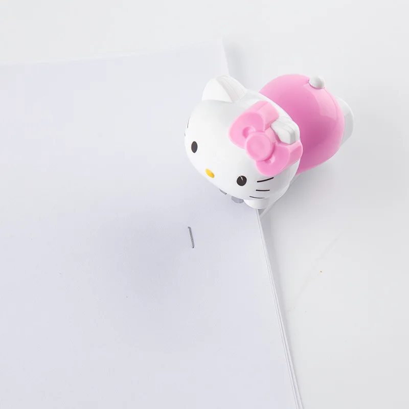 Мини комплект телбод Sanrio Hello Kitty, аксесоари за аниме, обзавеждане за студентски учебници, машина за подвързване тест на хартия, подарък за ученици5