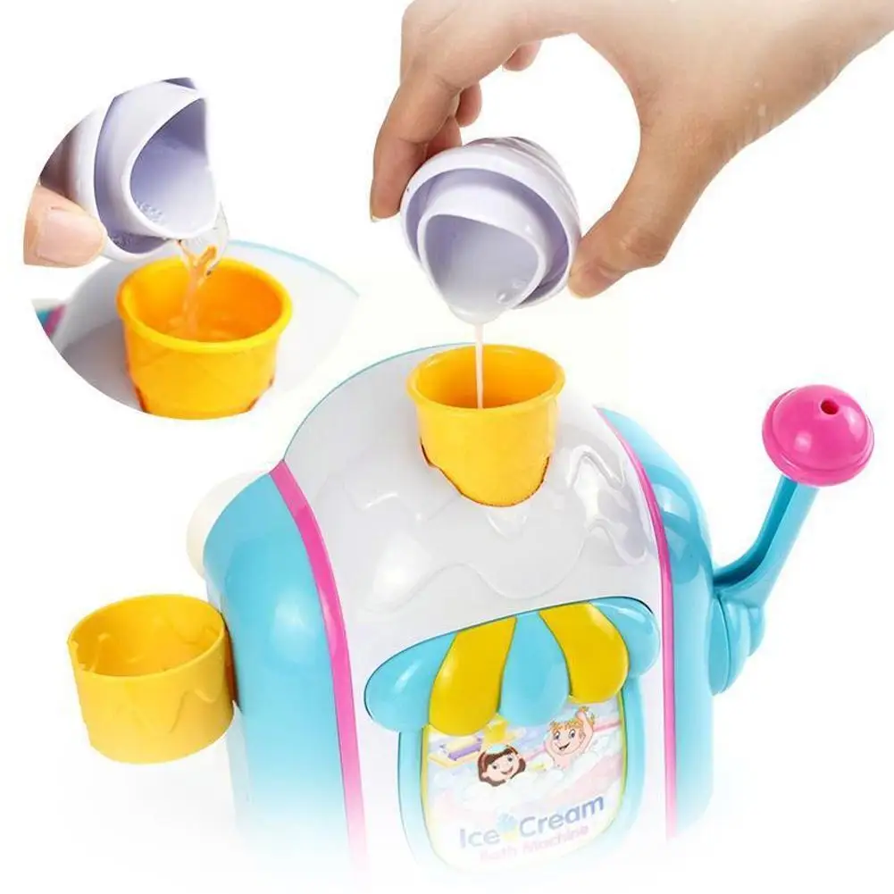 Детска играчка за вода в банята, сладолед ръчно изработени забавна играчка за къпане, детска лятна машина, воден мехур, пенопластовый рог, детски играчки H6F00