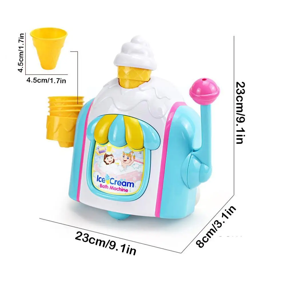 Детска играчка за вода в банята, сладолед ръчно изработени забавна играчка за къпане, детска лятна машина, воден мехур, пенопластовый рог, детски играчки H6F01
