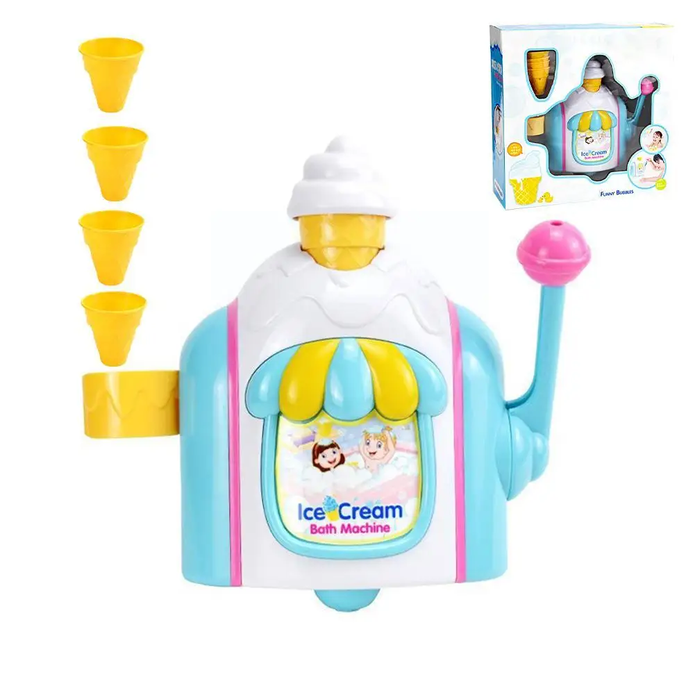 Детска играчка за вода в банята, сладолед ръчно изработени забавна играчка за къпане, детска лятна машина, воден мехур, пенопластовый рог, детски играчки H6F05