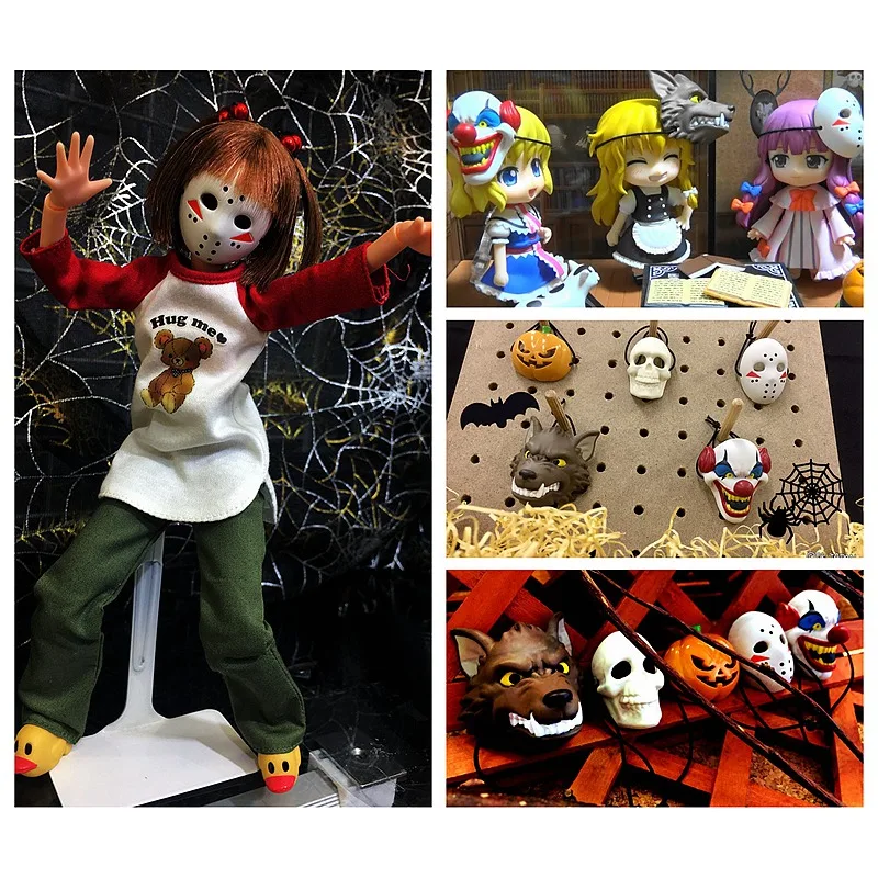 Оригинални SK JAPAN Gashapon Capsule Играчки, аксесоари за кукли-скелета на един войник от тиква за Хелоуин, аниме фигурки Gachapon3