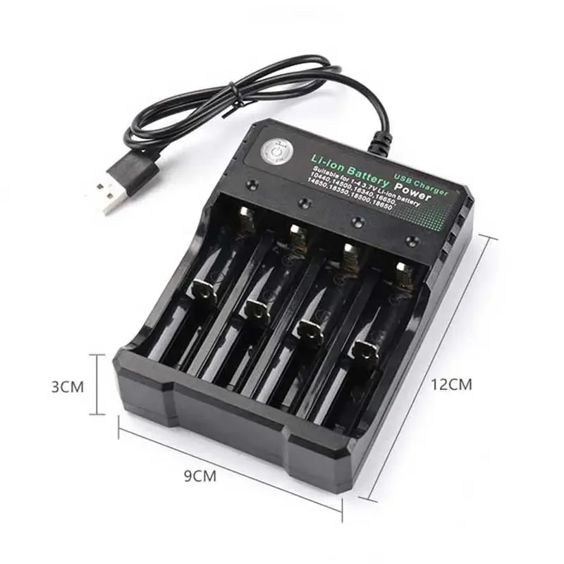 Зарядно устройство за литиеви батерии, 1/2/4 конектор за вариант, подходящ за 10440, 14500, 16340, 16650, 14650, 18350, 18500/18650 Батерии1