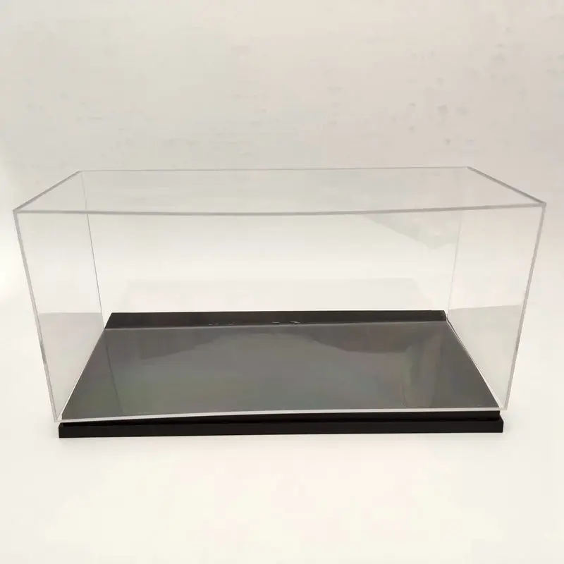 акрилен корпус 34 см, кутия за дисплея, прозрачен прахоустойчив с черна основа, модели на коли в мащаб 1/18, играчки, подаръци0