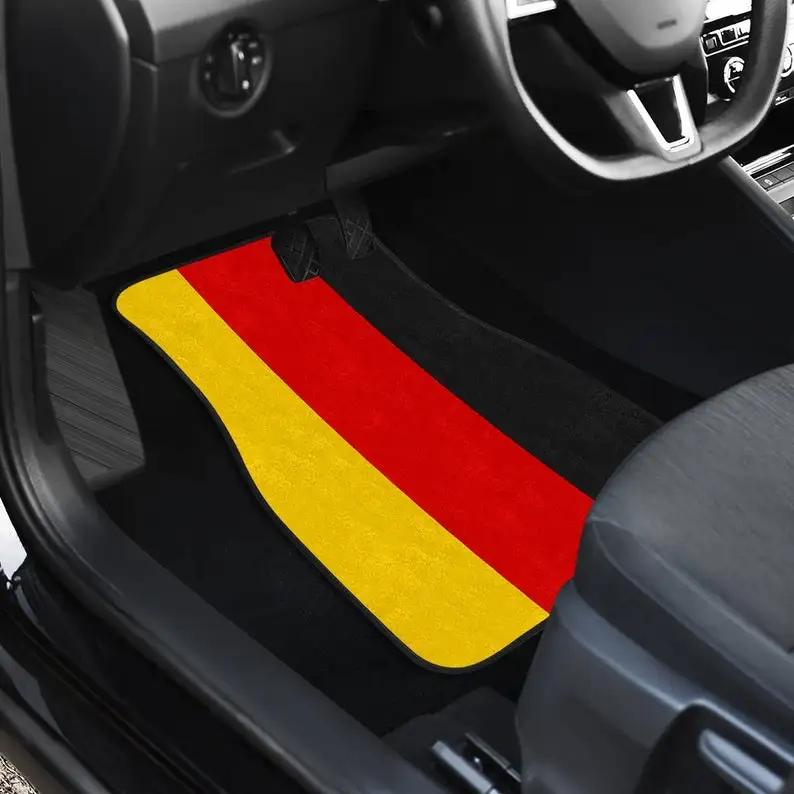 Автомобилни постелки с флага на Германия / Автомобилни постелки Германия / размерът на Предните автомобилни постелки Германия / Автомобилни аксесоари, Германия3