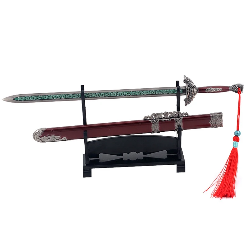22 см, древен известния меч в китайски стил, цельнометаллическая модел ножове, играчки за кукли, обзавеждане, аксесоари, украшения, занаятчийски украса5
