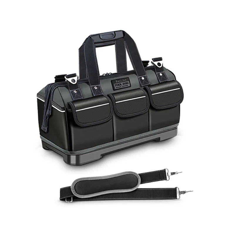 Многофункционална чанта за инструменти, чанти за електрозахранване от плат Оксфорд 1680D, водоустойчив и износостойкая работна чанта за съхранение5