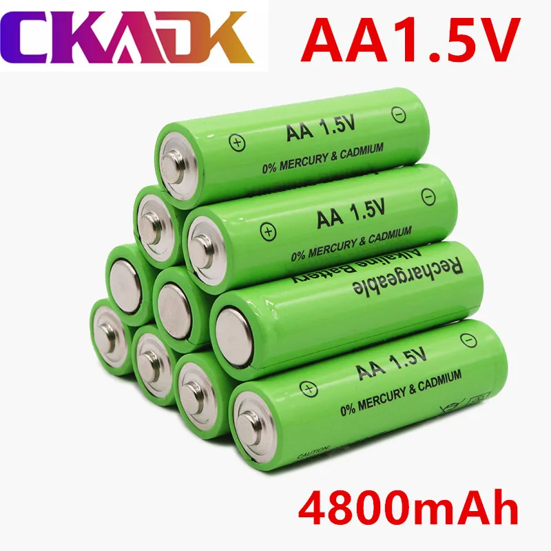 1-20 парчета от 1,5 AA батерия 4800 mah Акумулаторна батерия NI-MH AA от 1,5 батерия за Часовник, мишки, компютри, играчки и така нататък + безплатна доставка0