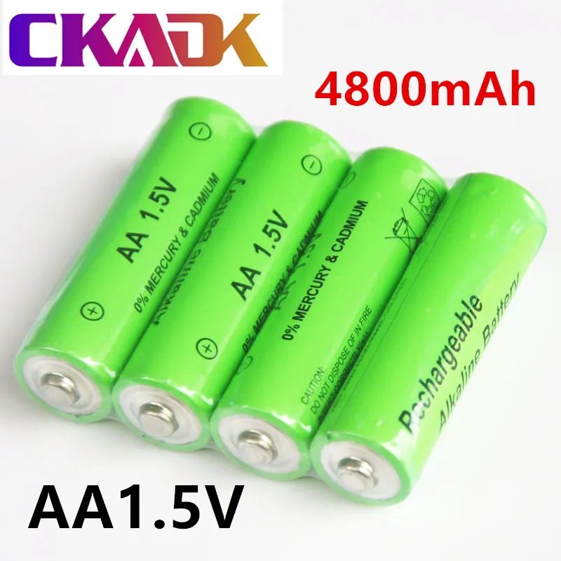 1-20 парчета от 1,5 AA батерия 4800 mah Акумулаторна батерия NI-MH AA от 1,5 батерия за Часовник, мишки, компютри, играчки и така нататък + безплатна доставка1