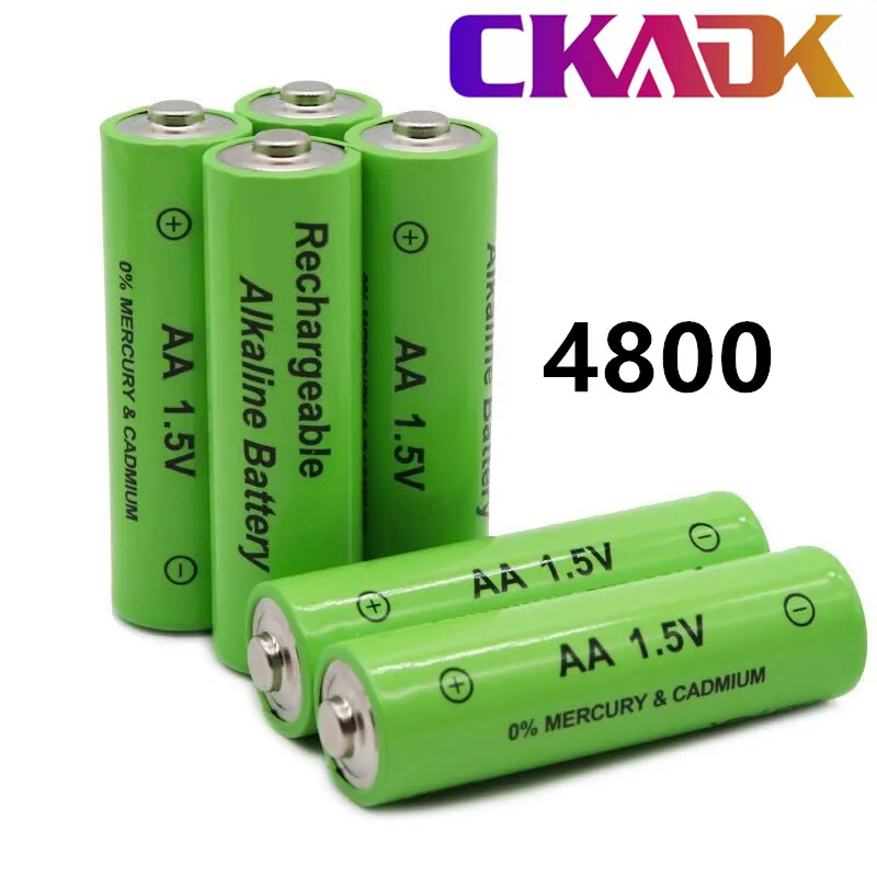 1-20 парчета от 1,5 AA батерия 4800 mah Акумулаторна батерия NI-MH AA от 1,5 батерия за Часовник, мишки, компютри, играчки и така нататък + безплатна доставка2