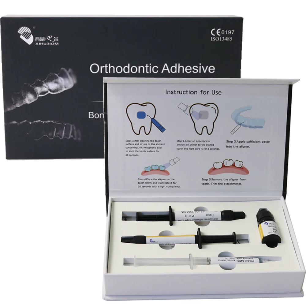 Стоматологичен ортодонтический лепило, комплект за лепене на скоби с лесен отверждением, паста Ортопедия Direct Bonding System, синя глина, за да скоби, инструменти за ортодонтия1