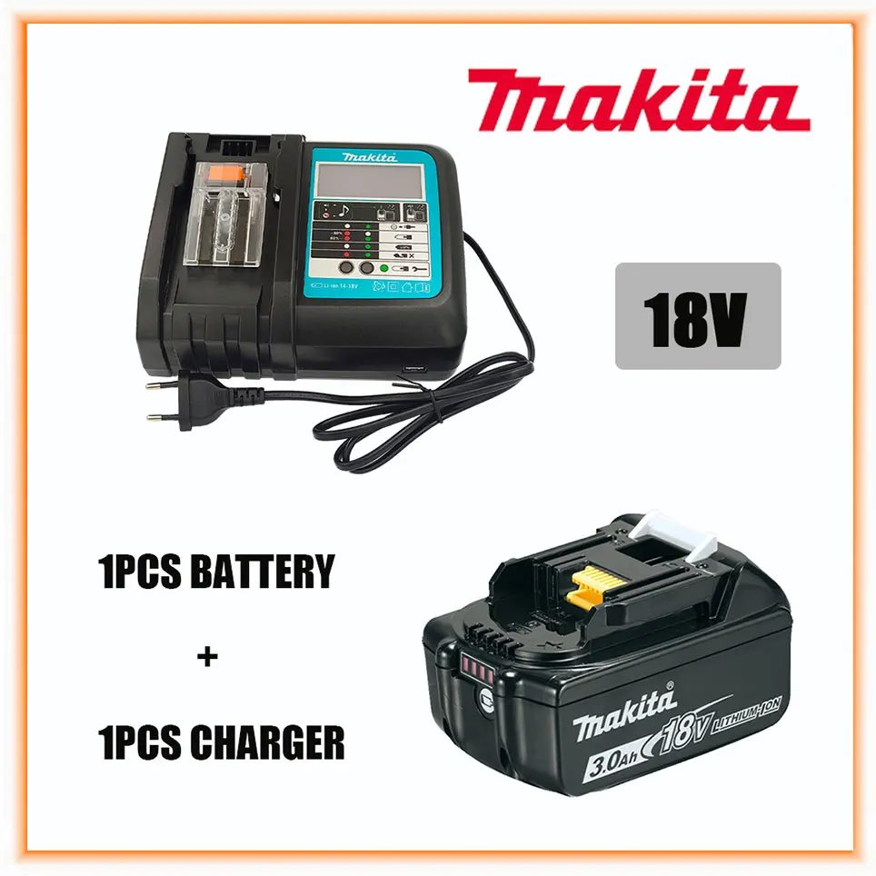 100% Оригинална Акумулаторна Батерия 18V Makita 3.0 Ah За Лаптопи с Led Литиево-йонна батерия Заместител на LXT BL1860B BL1860 BL18500